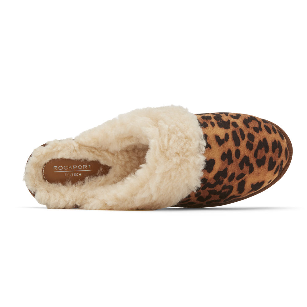 Rockport Singapore Womens Slippers - truTECH Veda Slide Leopard - MV2349168